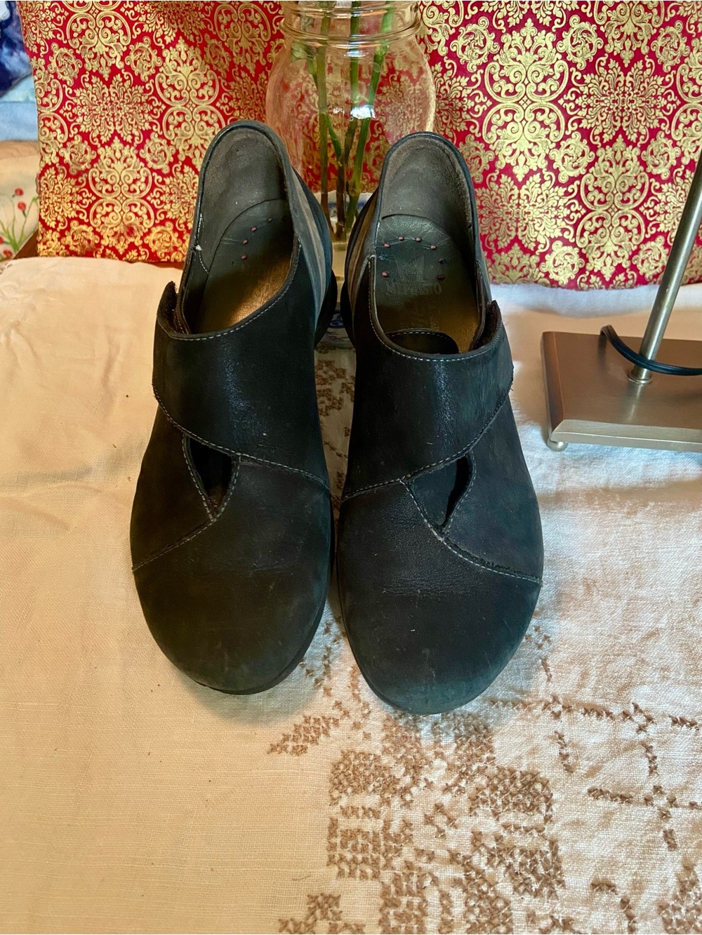 Mephisto Nubuck Black Leather Jessica Loafers Comfort Shoe Size 36